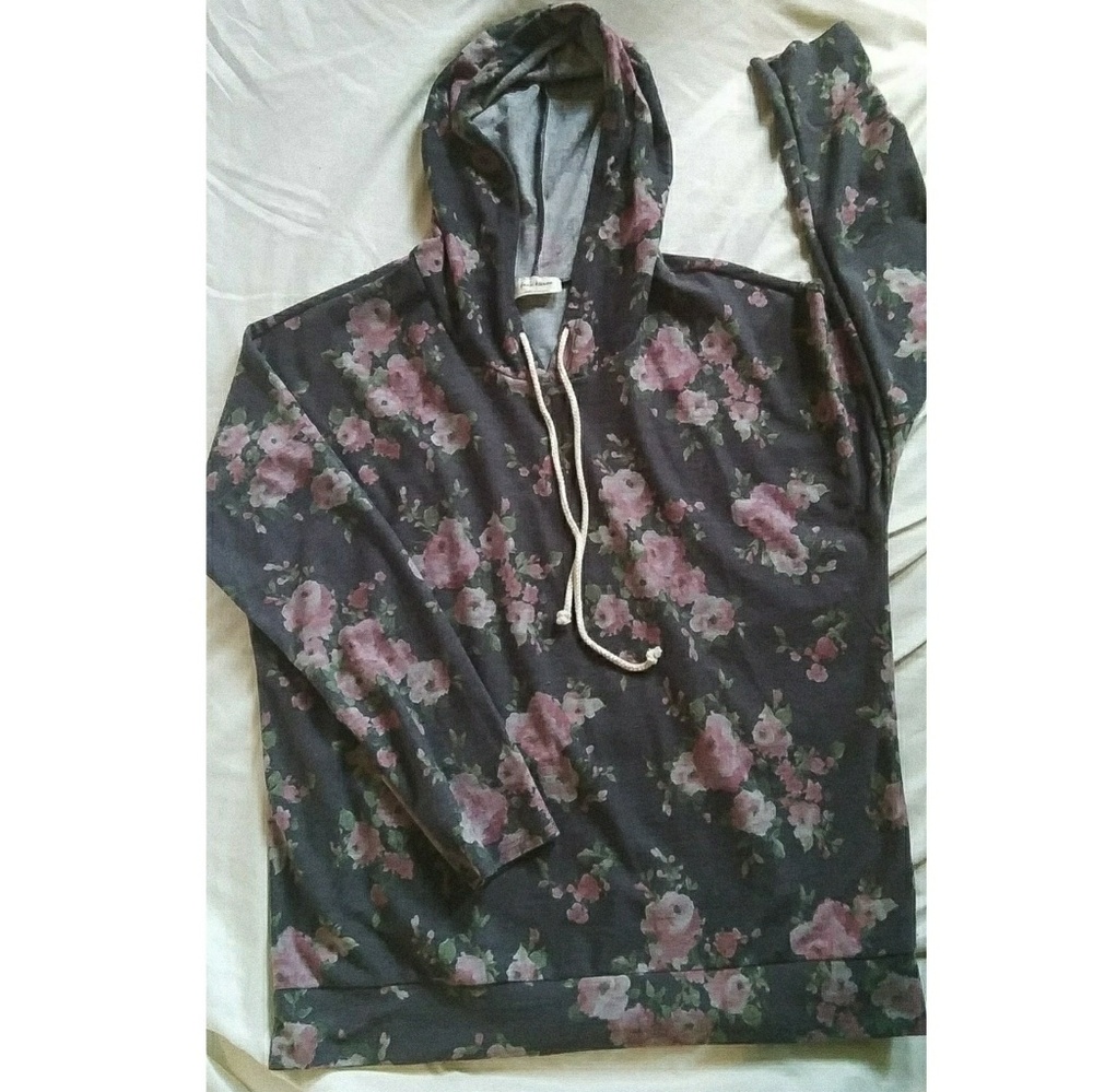 Floral lightweight hoodie